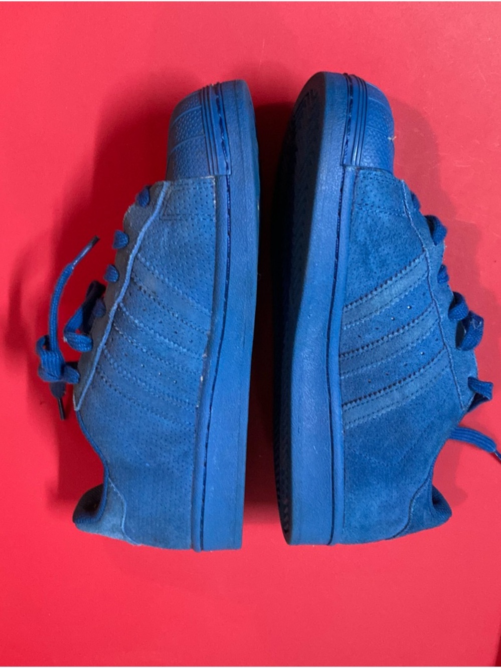 adidas Blue Shell-Toe Sneakers - Picture 2 of 7